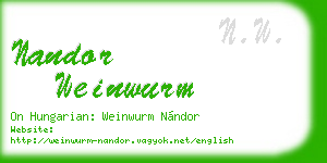 nandor weinwurm business card