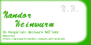 nandor weinwurm business card